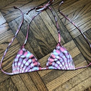 Shell print Mara Hoffman Triangle Bikini Top SMALL